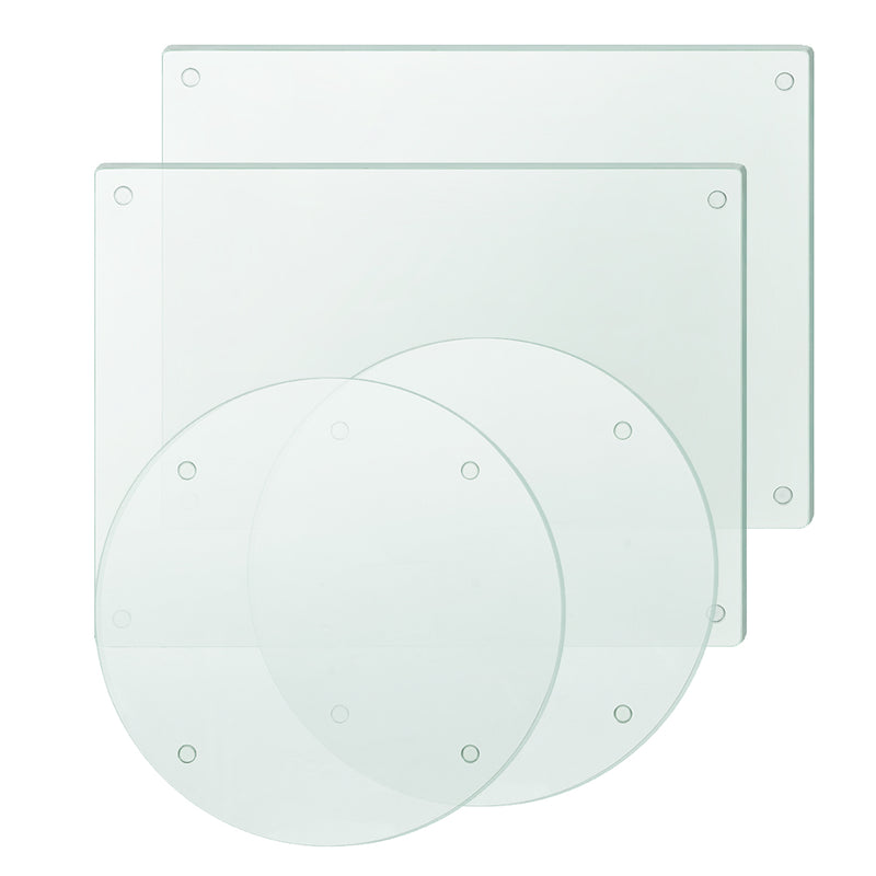 Scratch-Resistant Glass Cutting Board w/ Rubber Feet & Nonporous Surface