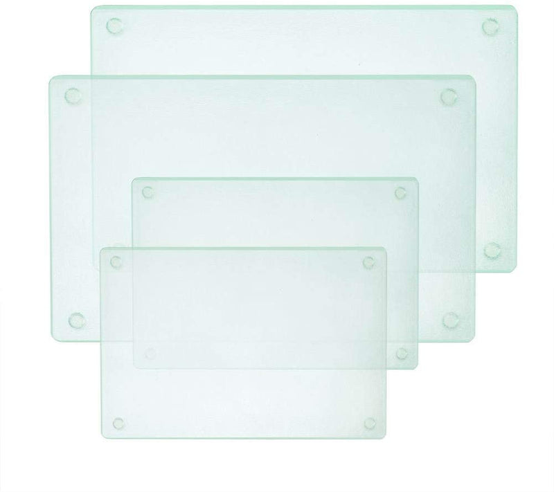 Tempered Glass Cutting Board Set, 4 Pcs