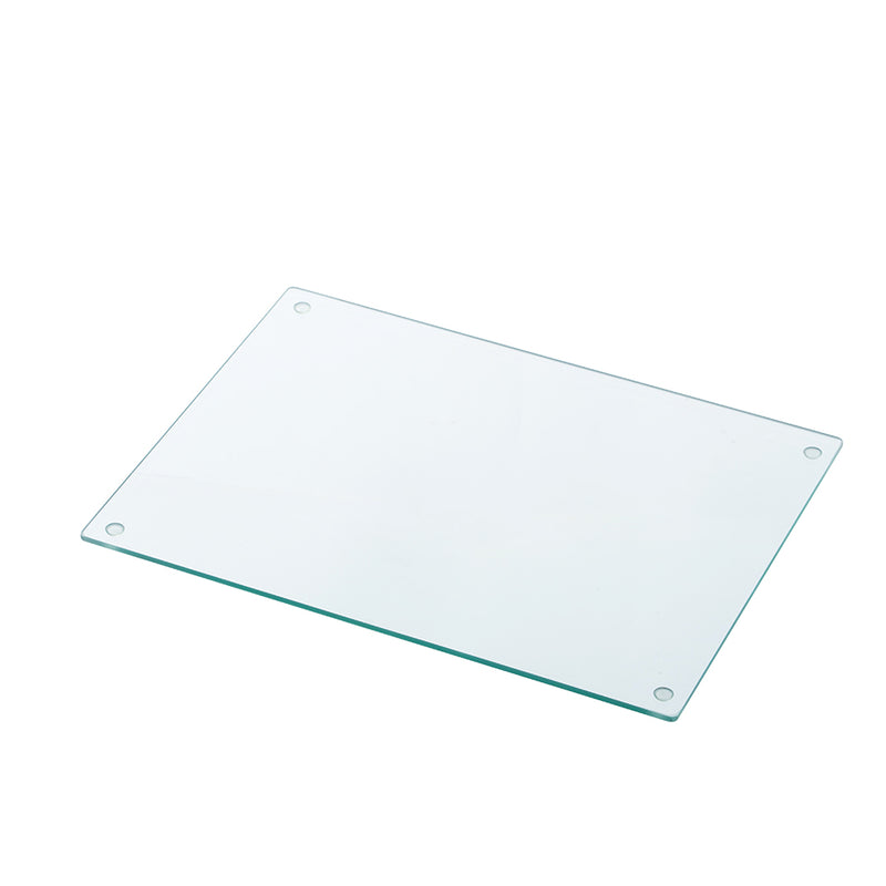 Murrey Home Glass Cutting Board Clear Tempered Set of 4, Non Slip Glass Trays for Kitchen Countertop, Heat Resistant, No Stain, 11.75 inchx15.75 inch